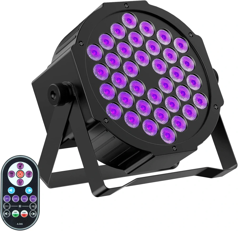 36 LED Černé bodové světlo na diskotéku