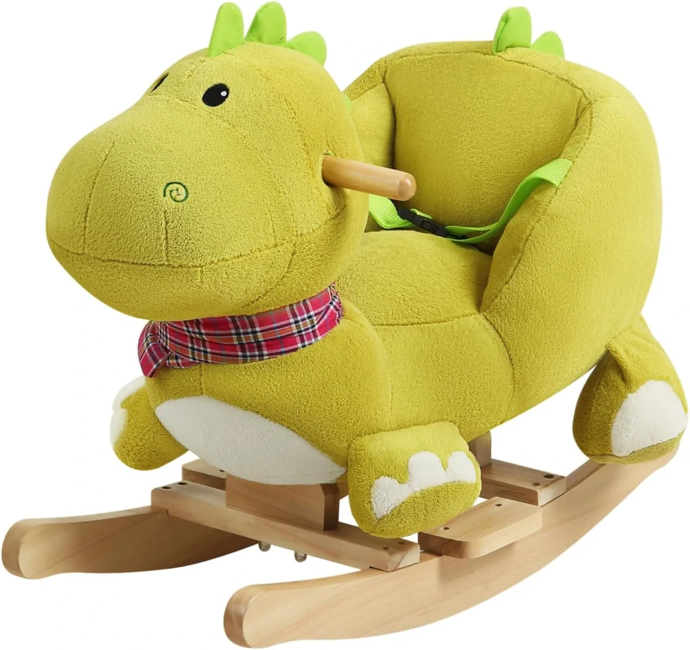 WOLTU Houpací kůň, Plyšové houpací zvířátko Dinosaurus, Houpací hračka pro děti Miminko