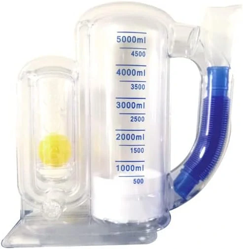 zalati Spirometrický dechový trenažér 5000 ml Prodyšný trenažér vitální kapacity pro domácí kancelářský trenažér