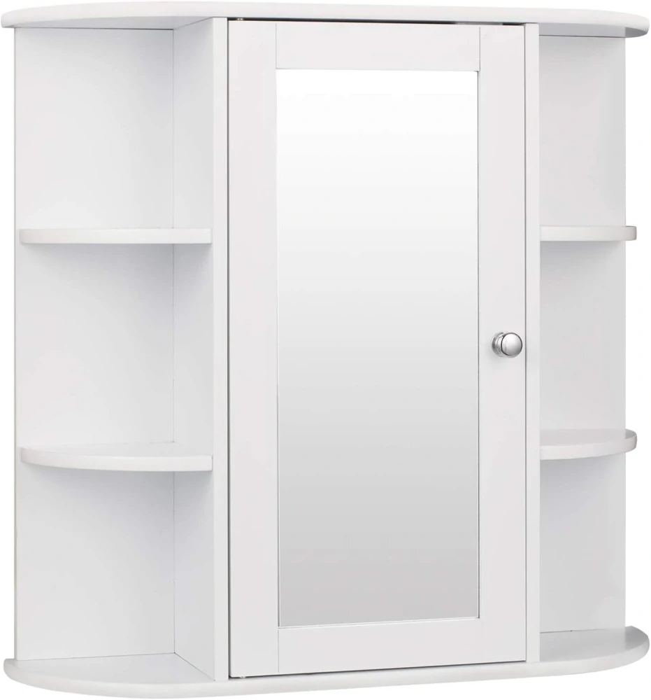 eSituro SBP0030 Koupelnová skříňka se zrcadlem Bílá LHT 60 x 58 x 16 cm