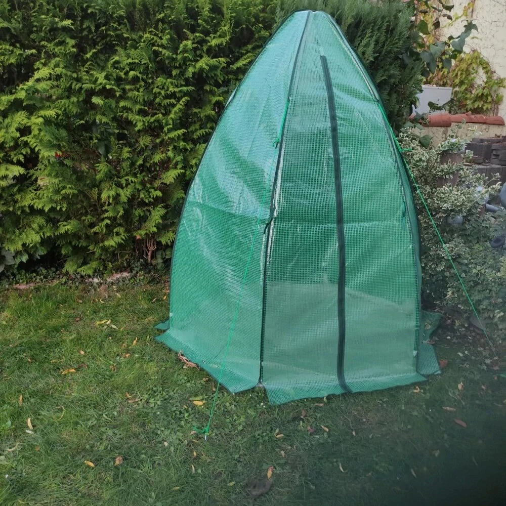 WOLTU Zahradní skleník Mini skleník 120x120x180 cm, Tmavě zelená
