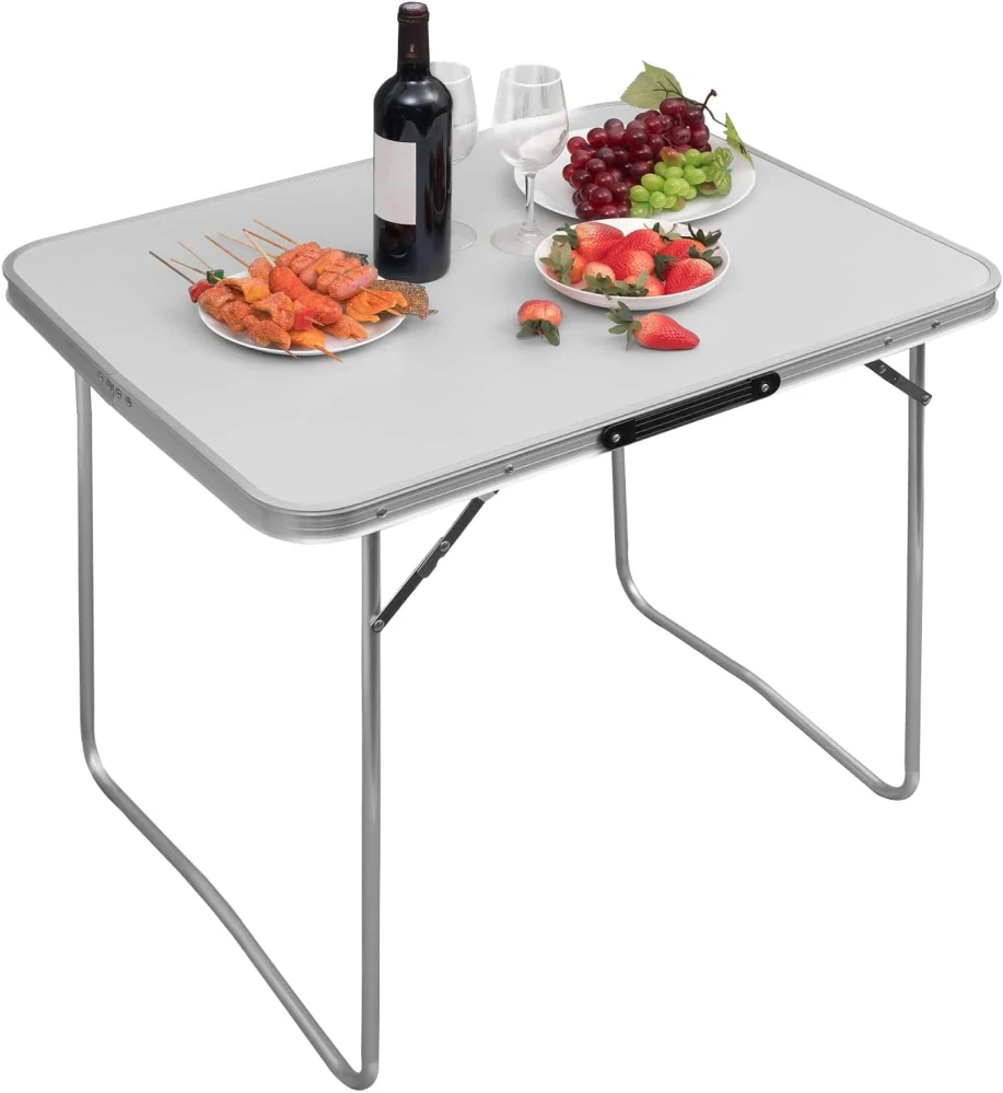 WOLTU CPT8128 skládací kempingový stůl 80 x 60,5 x 70 cm hliník a MDF