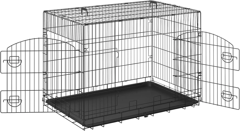 EUGAD 0347GL Klec pro malé psy, Přepravní klec 108 x 76 x 69 cm