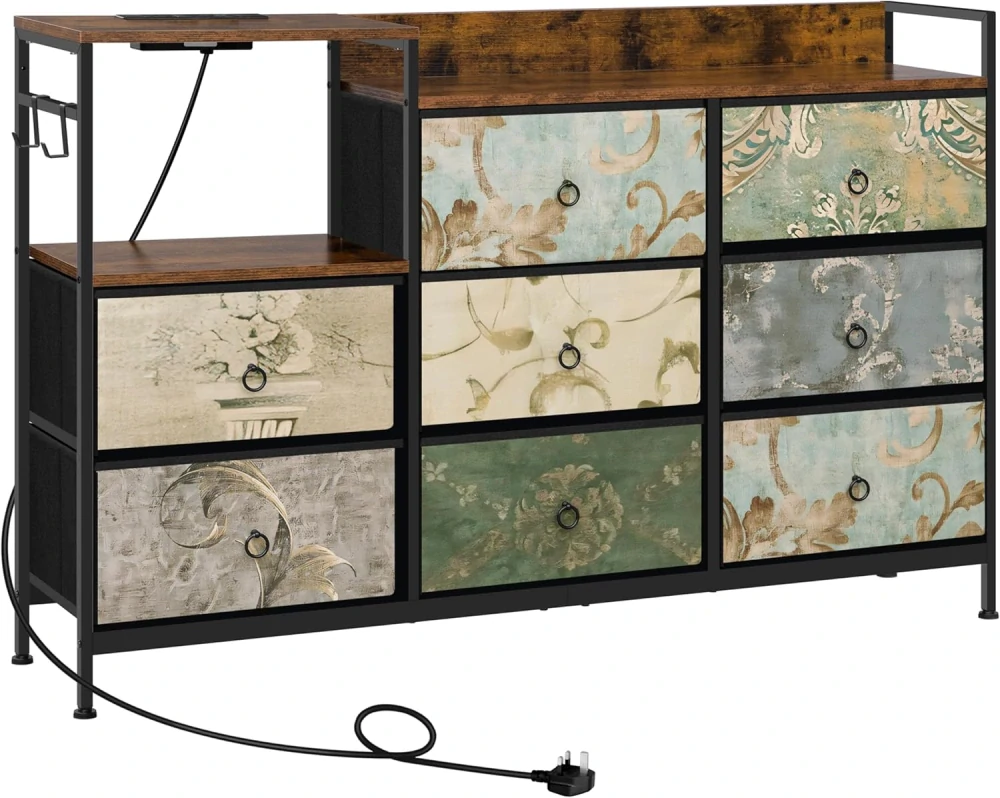 WOLTU Komoda s 8 zásuvkami 30H x 132Š x 88V