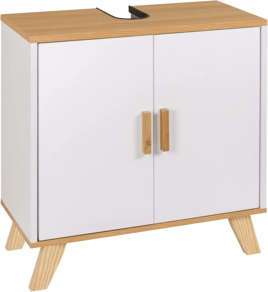 eSituro SBP0026 Koupelnová skříňka s výřezem pro sifon