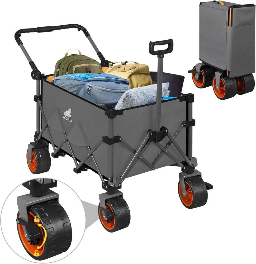 Skládací ruční vozík WOLTU TW022dgor, Nosnost: 80 kg.