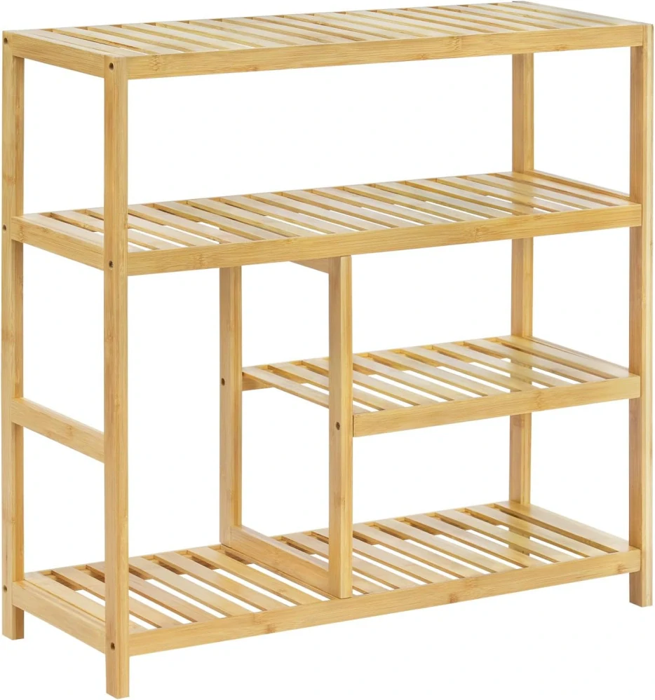 Botník WOLTU Bambusový botník se 4 úrovněmi