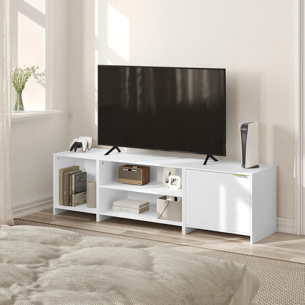 WOLTU TVS001ws2 TV stolek pro TV 160 x 45 x 39 cm, bílý