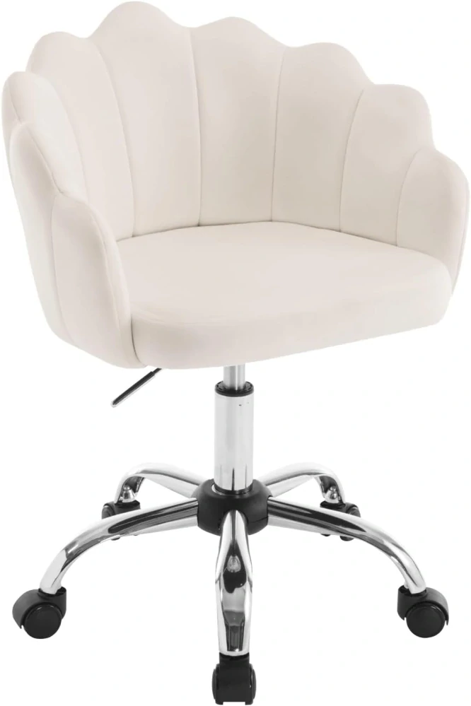 Kancelářská židle WOLTU Homeoffice BS152cm Ergonomická sametová s opěradlem ve tvaru okvětního lístku