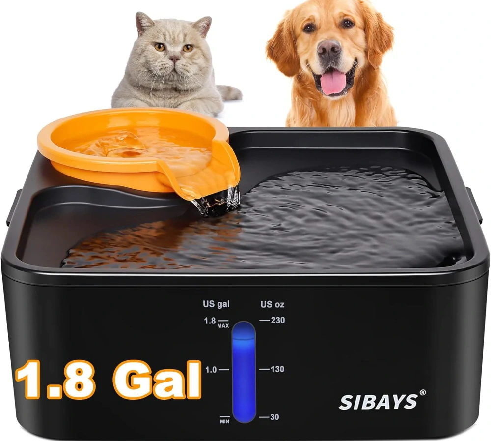SIBAYS 235 oz 1,8 GAL 7L fontánka na pití pro psy