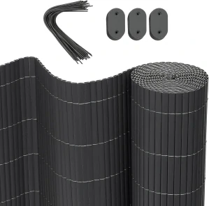 WOLTU GZZ1184gr3 PVC plotová zástěna Bambusová 300X100cm
