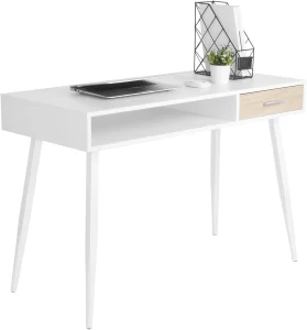 Woltu TS39ws počítačový stůl, kancelářský stůl 110 x 50 x 75 cm