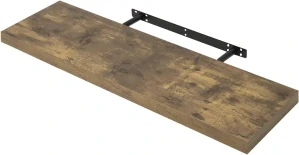 WOLTU RG9369hov Nástěnná police Závěsná plovoucí police na CD DVD 70 x 23 x 8,8 cm Hnědá