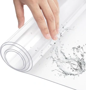 WOLTU ubrus voděodolný průhledný PVC ubrus obdélníkový potah na stůl 70x110cm