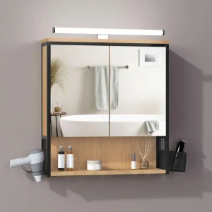EUGAD Koupelnová skříňka s LED osvětlením, 70 x 13,5 x 70 cm