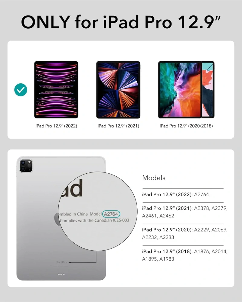 Pouzdro ESR s klávesnicí pro iPad Pro 12,9 palce (6./5./4./3. generace)