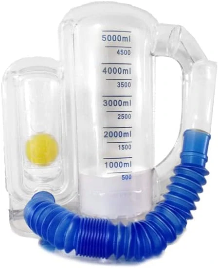 zalati Spirometrický dechový trenažér 5000 ml Prodyšný trenažér vitální kapacity pro domácí kancelářský trenažér
