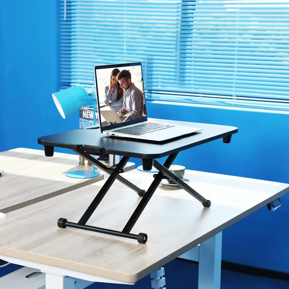 AIMEZO stojící stůl, výškově nastavitelný stůl, 70 x 50 cm, stojící sedací stůl, stojící pracovní stanice pro PC monitor, notebook, nosnost 10 kg