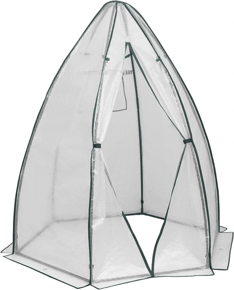 WOLTU skleník fóliový skleník 160 x 180 cm, PE poloprůhledný skleník na rajčata, zimní ochrana