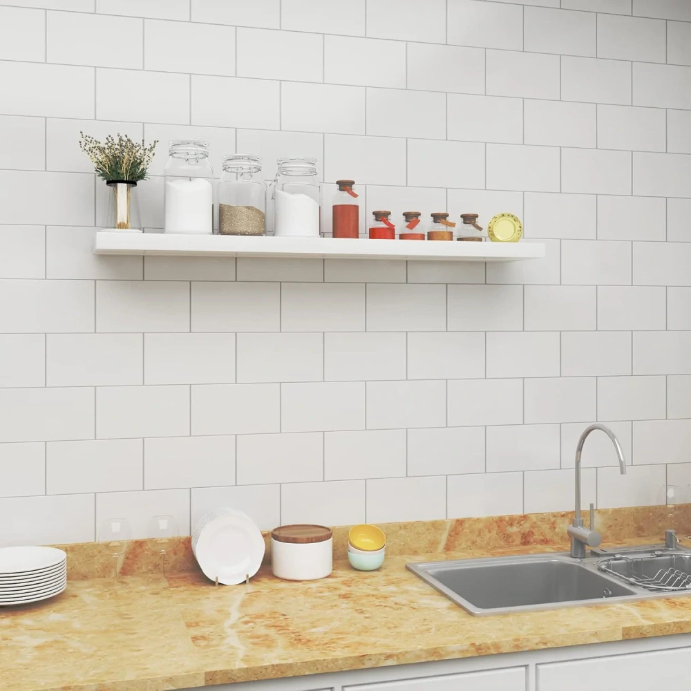 WOLTU RG9483ws nástěnná police 110 x 22,9 x 3,8 cm