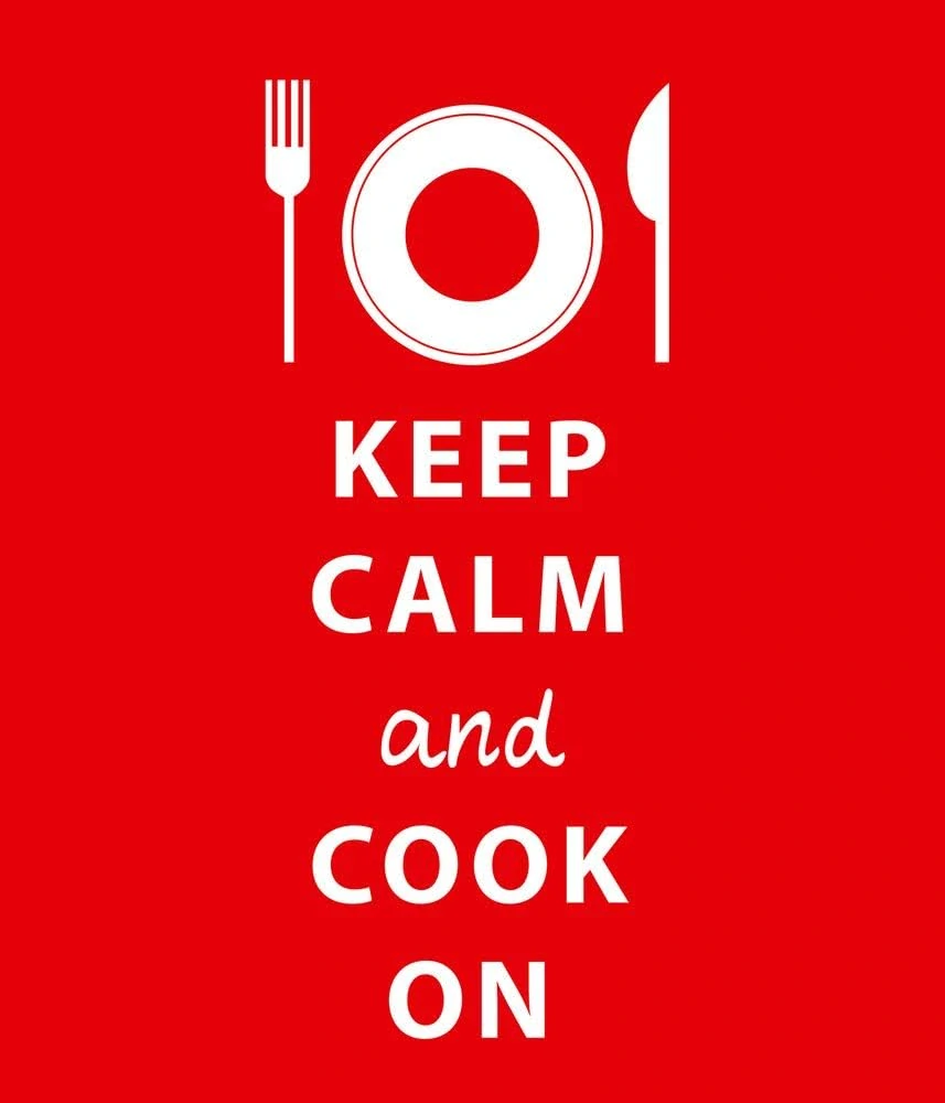 Tvrdené sklo na steny do kuchyne, Wenko Keep Calm, 60x70 cm