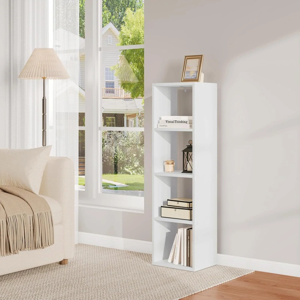 WOLTU SK051ws 4patrová knihovna 30 x 106,5 x 23,5 cm