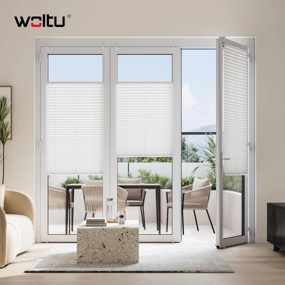 WOLTU® VH5544ws plisovaná roleta 120 x 130 cm, bílá