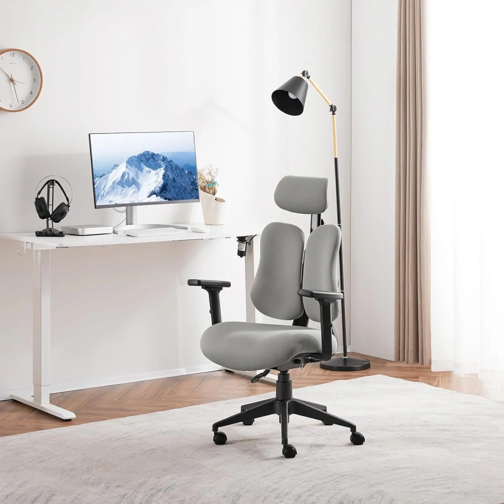 WOLTU BS151gr Ergonomická kancelářská židle