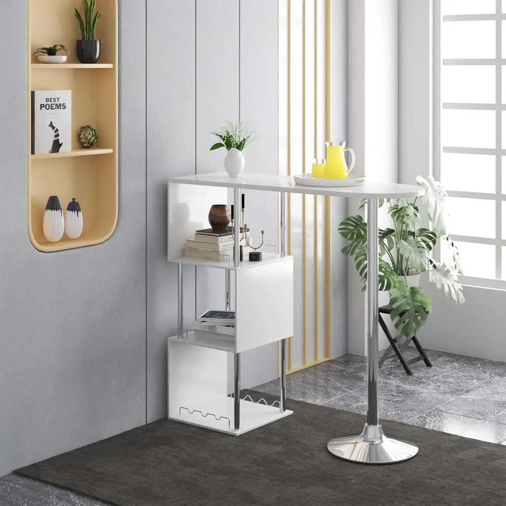 WOLTU barový stůl BT22ws, 113x40x105cm (ŠxHxV)