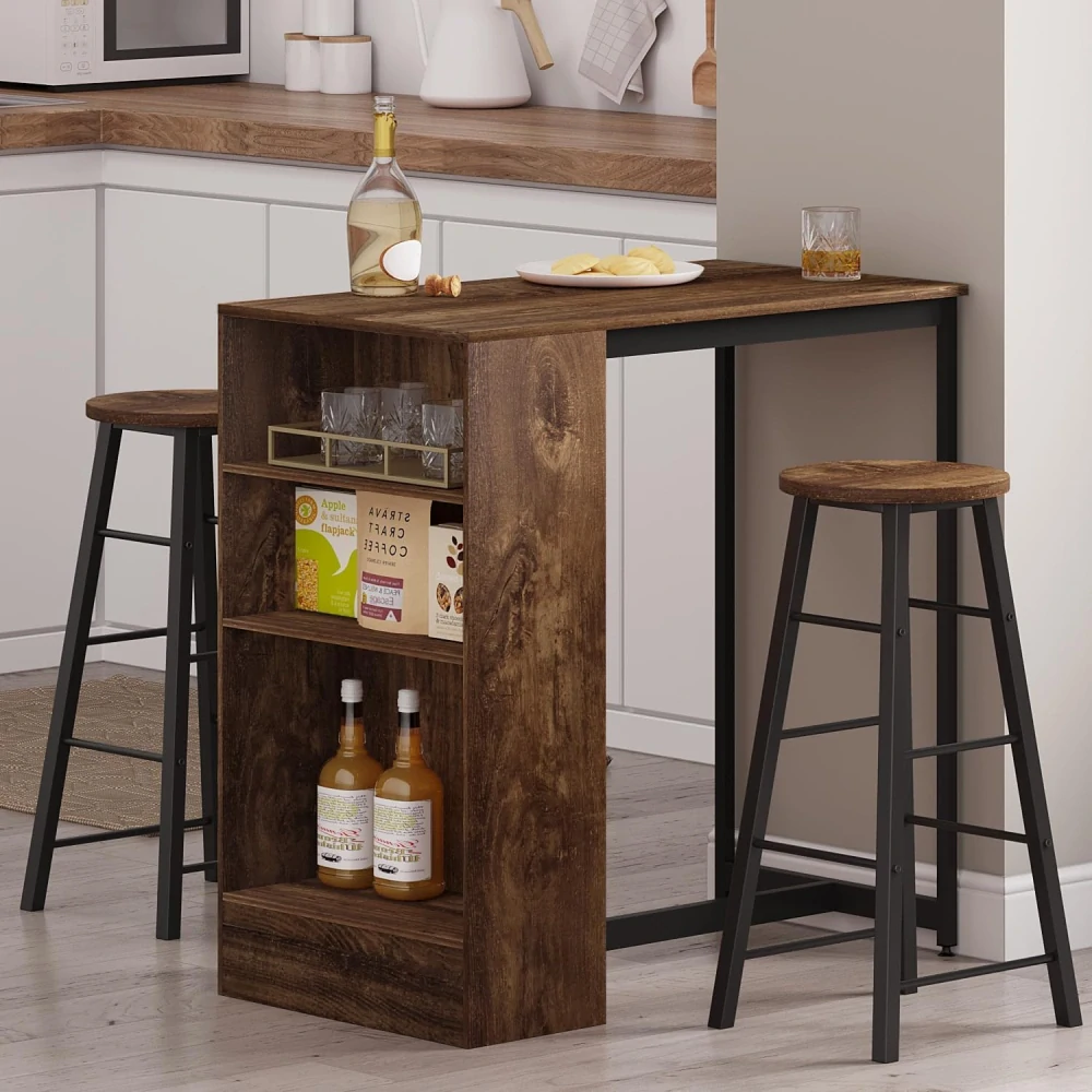 WOLTU sada 2 barových stoliček v industriálním stylu