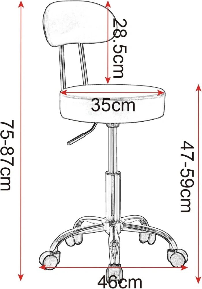 WOLTU BH34cm-1 kancelářská stolička