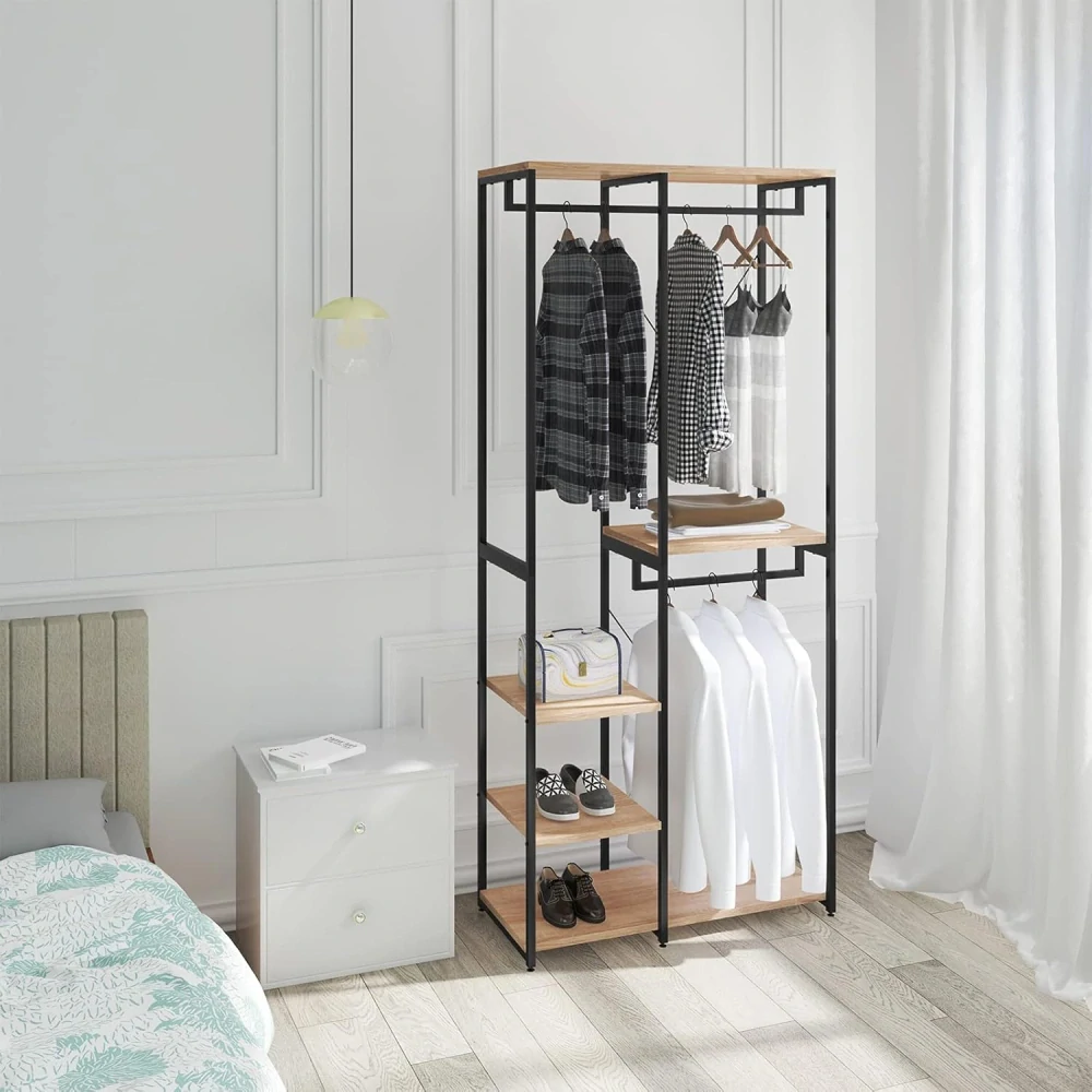 WOLTU věšák na oděvy se 4 úrovněmi 205 D x 40 W x 90 V
