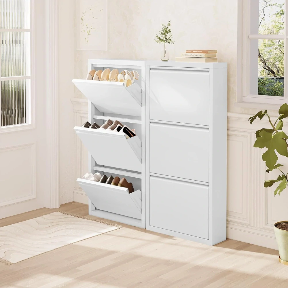 Botník WOLTU SRX41ws se 3 kapkami,50 x 106 x 15 cm, bílá
