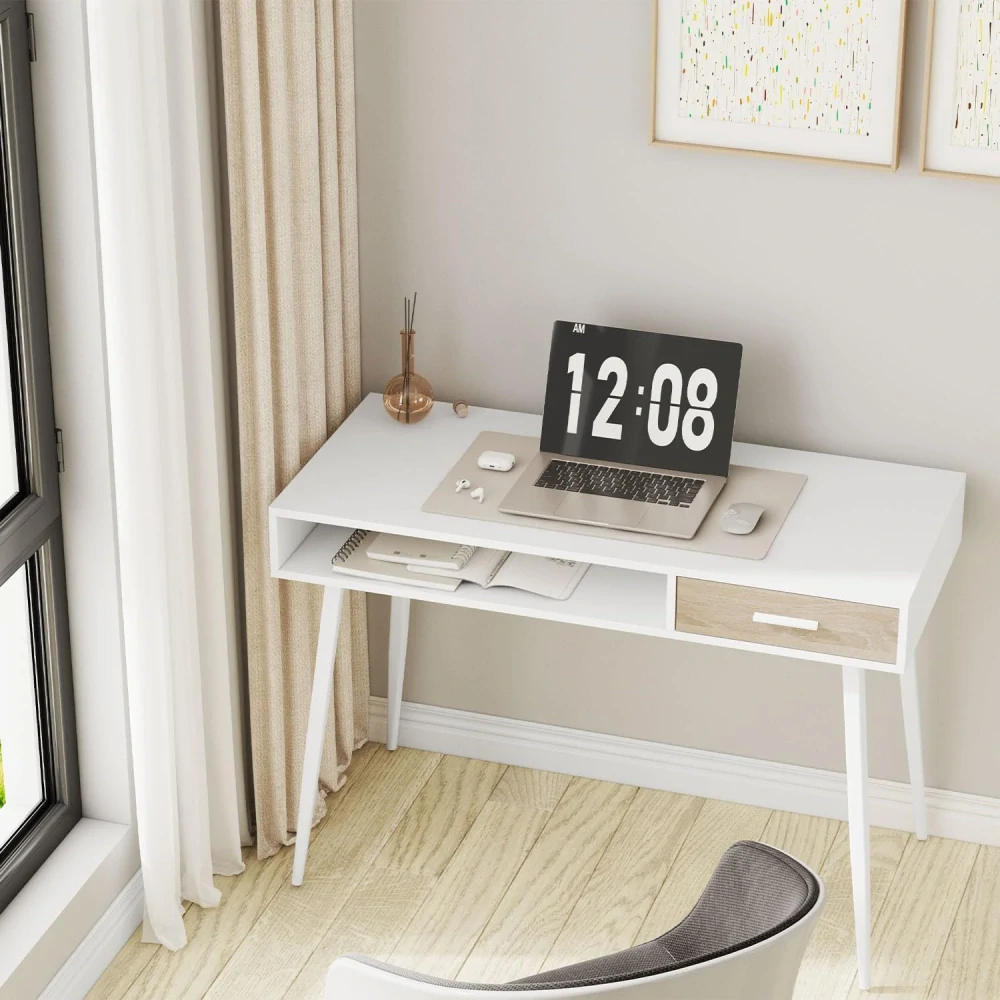 Woltu TS39ws počítačový stůl, kancelářský stůl  110 x 50 x 75 cm