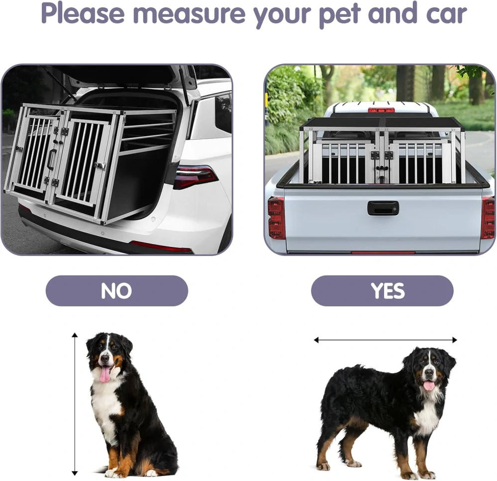 EUGAD 0012LL hliníkový přepravní box pro psy š 97 x v 66 x H 92 cm