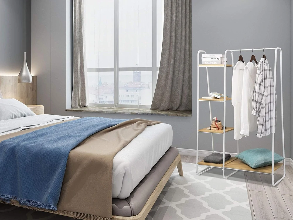 eSituro Věšák na oblečení, Věšák na šaty s tyčí na oblečení