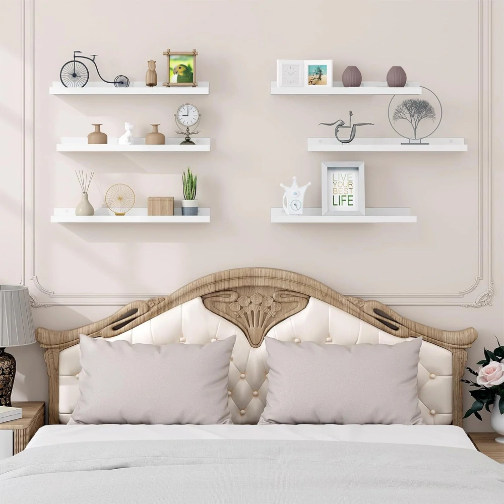 EUGAD nástěnné police, sada 3 ks 60 x 5 x 12 cm