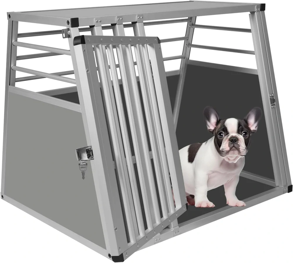 hliníkový přepravní box pro psy, š 80 x v 65 x h 65 cm