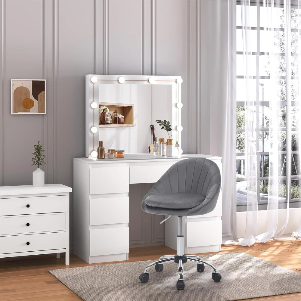 WOLTU křeslo pro domácí kancelář, ergonomické, kosmetické křeslo