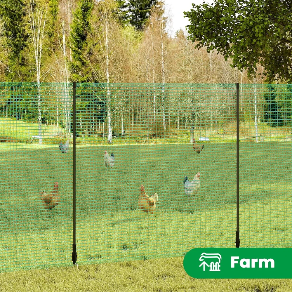 WOLTU Síť na drůbež Zelená tyč na plot 25 x 1,20 m