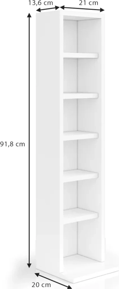 Vicco Police na CD , 21 x 91.8 cm, Bílá
