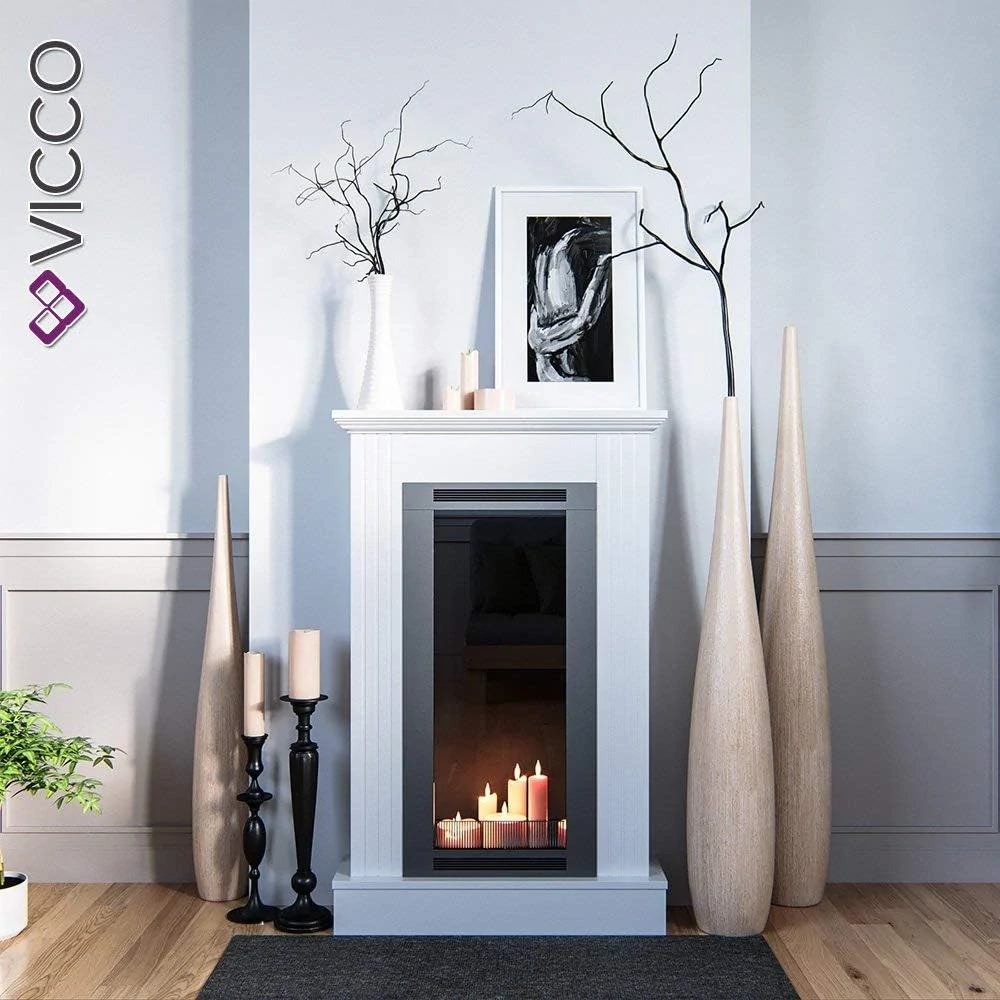Vicco Obklad krbu Bílá 110 x 70 cm