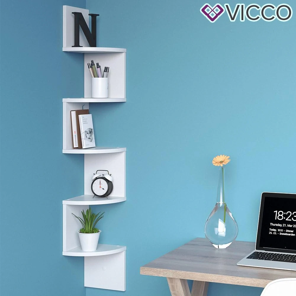 Nástěnná police Vicco Snake / Design police na knihy