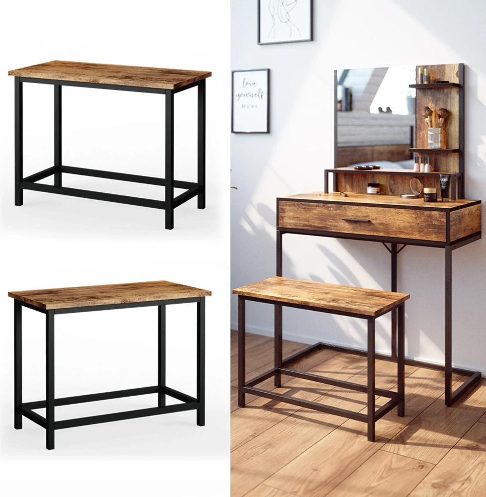 Vicco Lavice Fyrk, 60 cm pro toaletní stolek, Rustikální dub/Černá