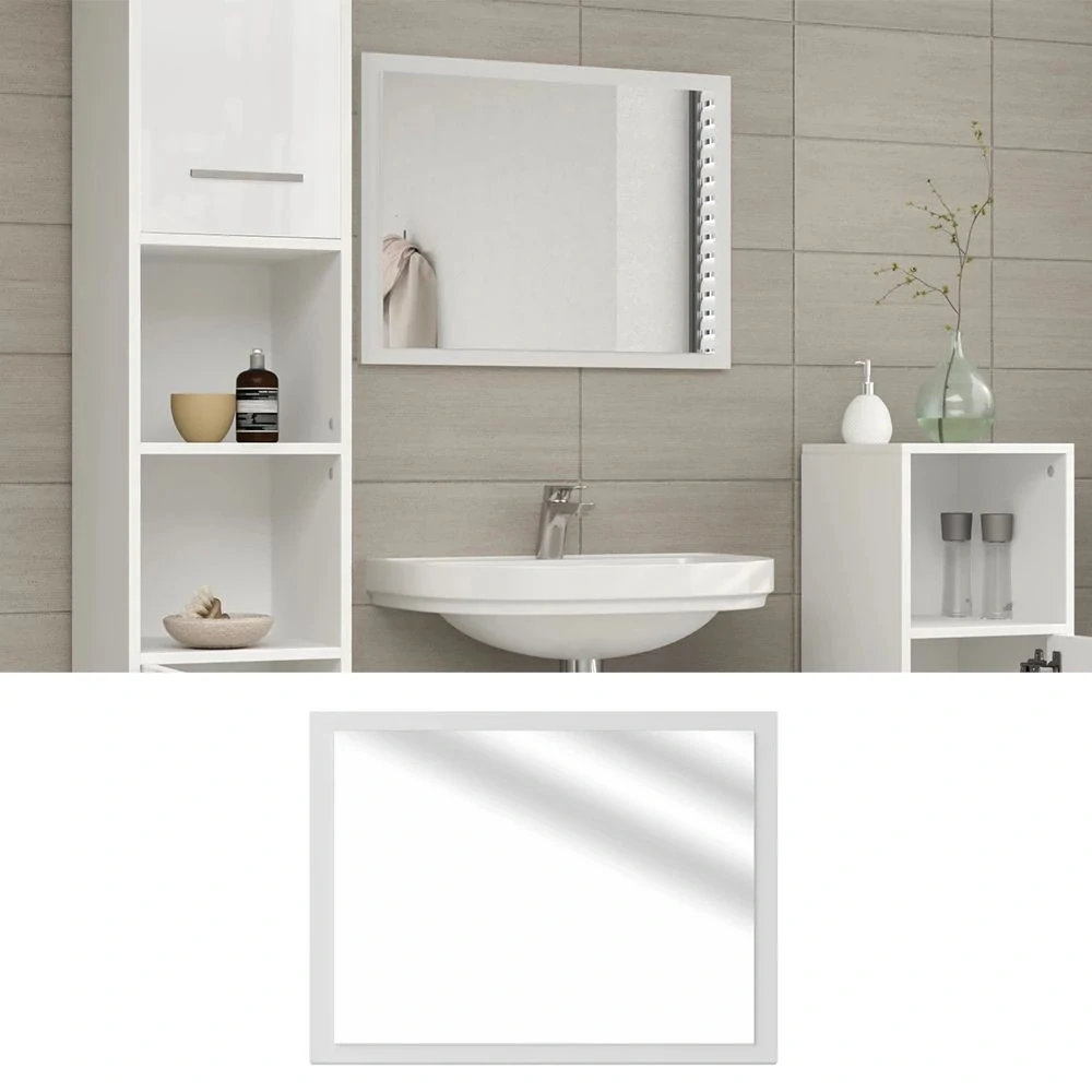 Vicco Koupelnové zrcadlo Bílá vysoký lesk 45 x 60 cm, Kiko