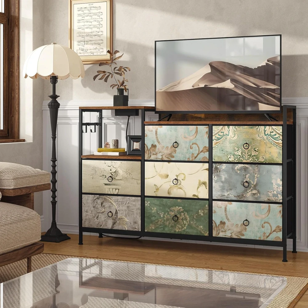 WOLTU Komoda s 8 zásuvkami 30H x 132Š x 88V