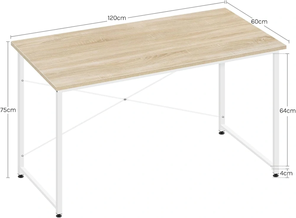 WOLTU Stůl, Počítačový stůl, 120 x 60 cm