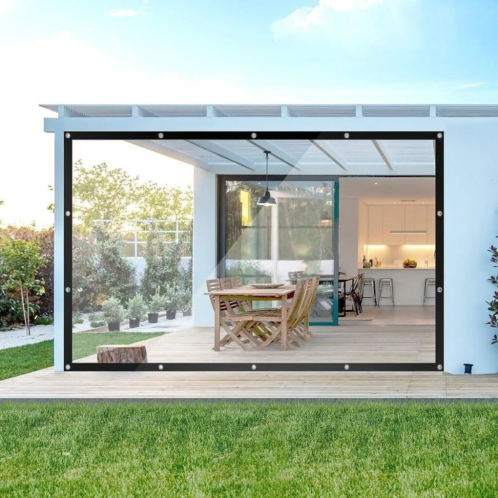 plachta s očky 380 g/m² 3 x 5 m průhledná (GZ1234tp04)