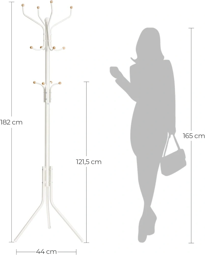 Stojan na oblečení SONGMICS, výška 182 cm, robustní kov