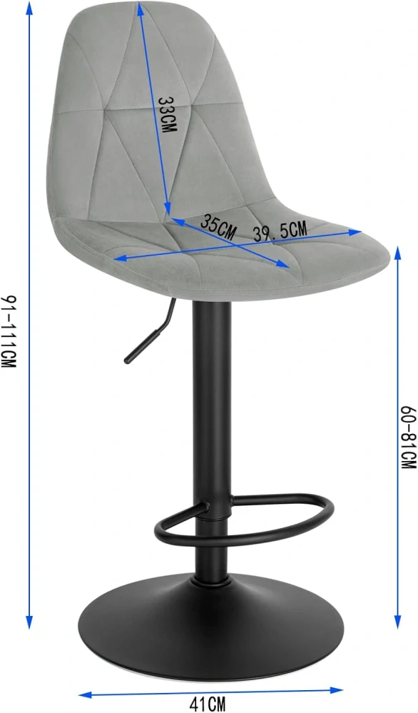 Barová židle Lestarain, jednoduchá nastavitelná a otočná